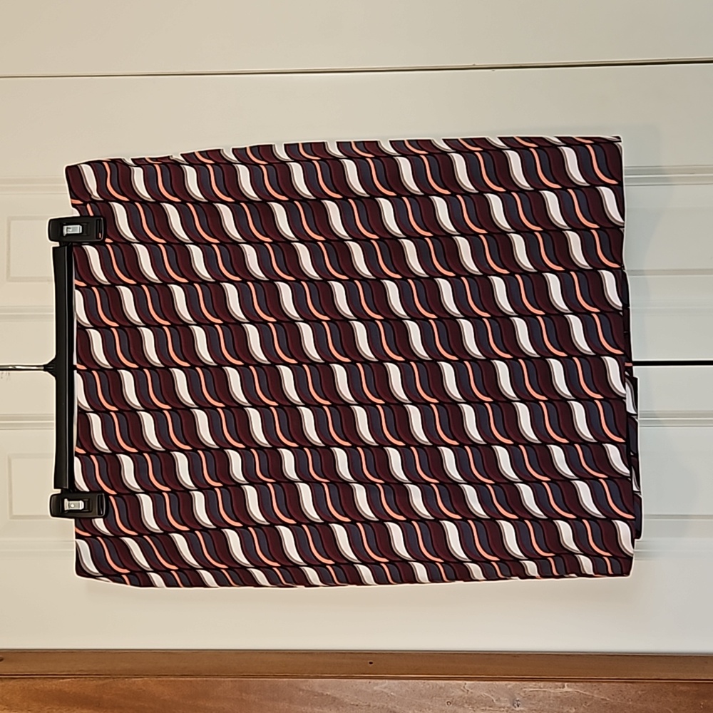 Ann Taylor size 12P pencil skirt, burgundy, gray,  white, coral, black, tan
